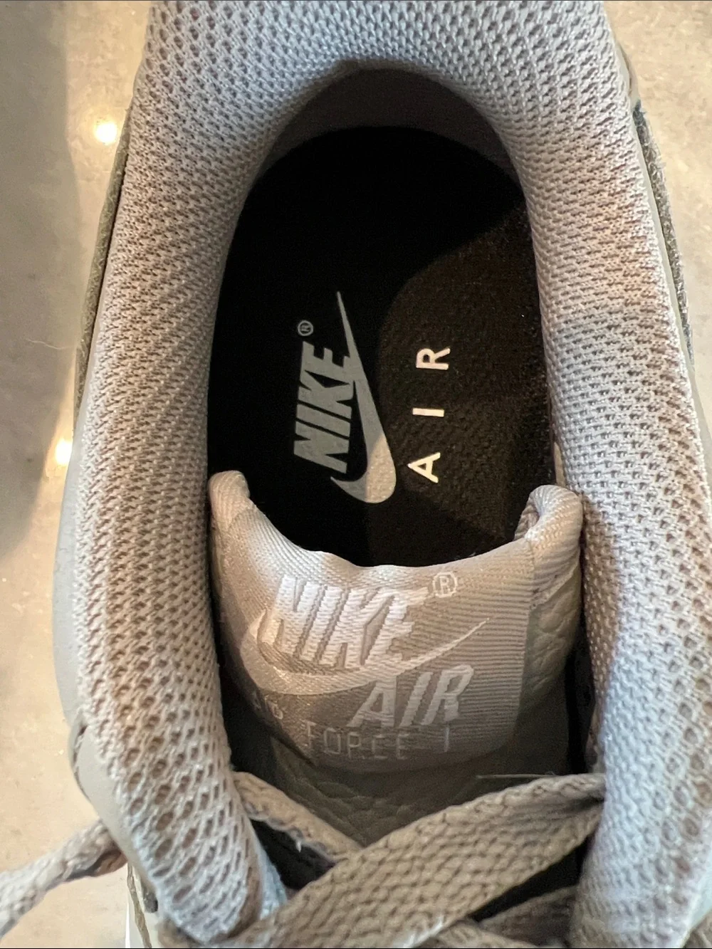 Women’s Nike Air Force 1  in Grey with White Sole
